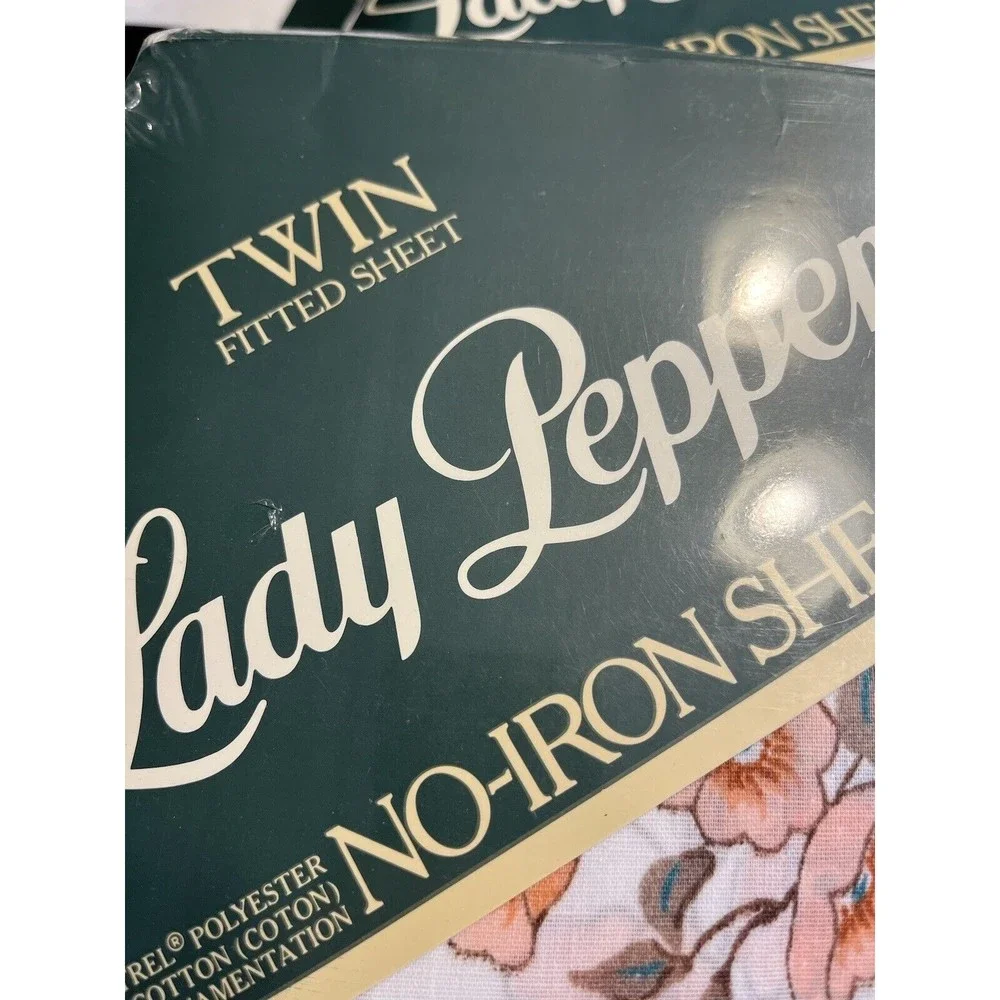 3 NOS Vtg Lady Pepperrel Floral Japanese Garden Twin Sheets USA